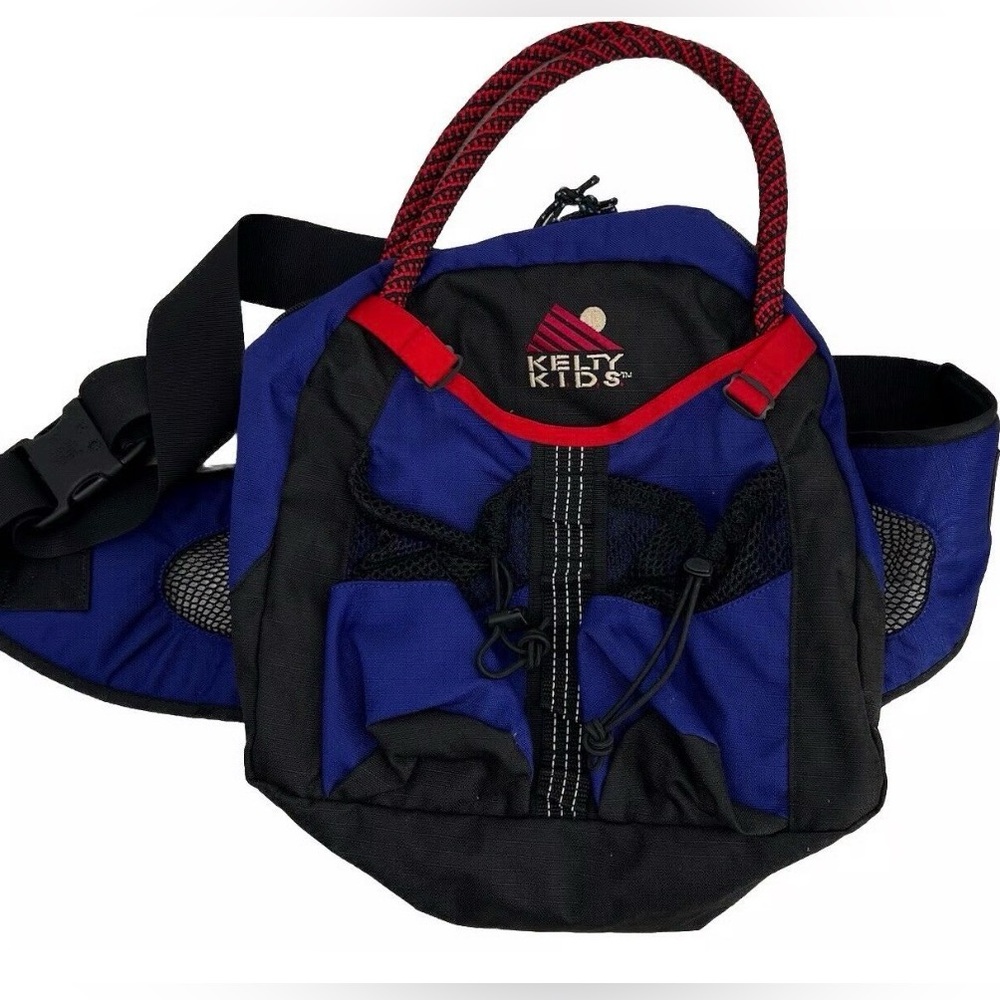 Kelty Kids Diaper Bag Fanny Pack Blue Red Hiking Utility OS